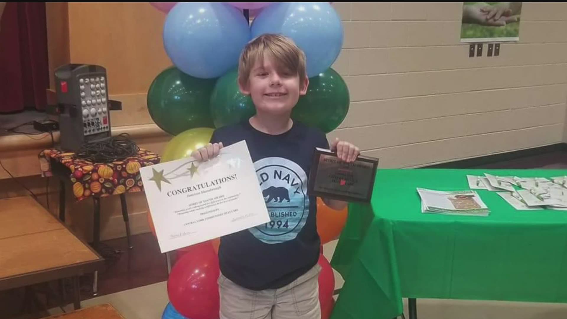 9-year-old boy donates toys for his birthday