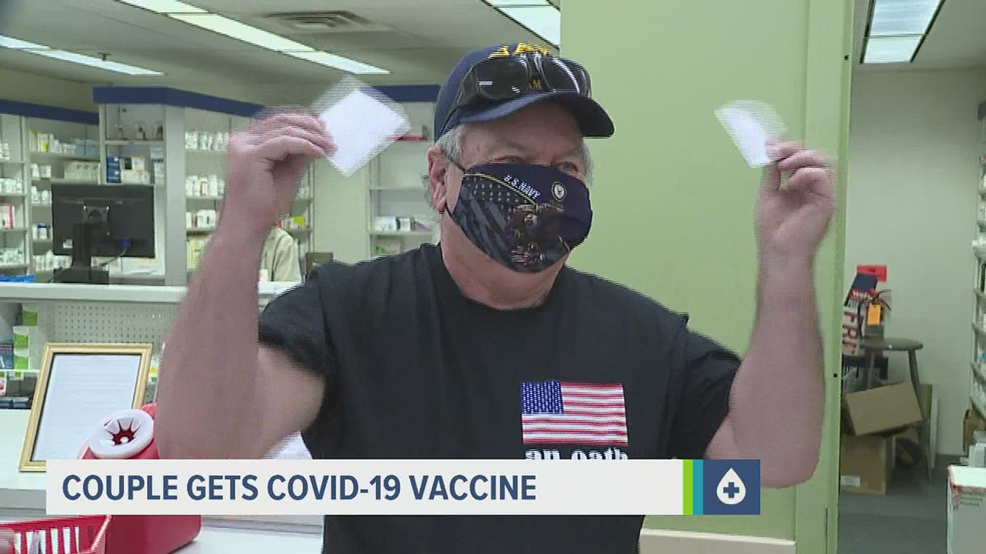 Couple gets COVID-19 vaccine