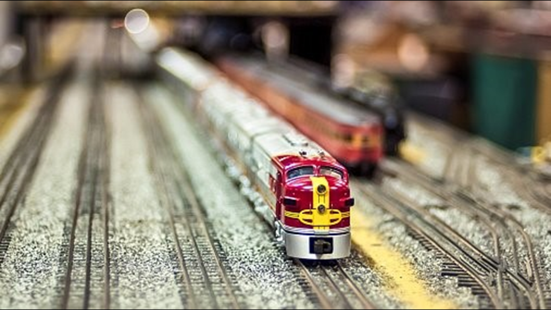 A 1700 square foot model train layout features over 150 hand-built animated figures and 22 operating trains.