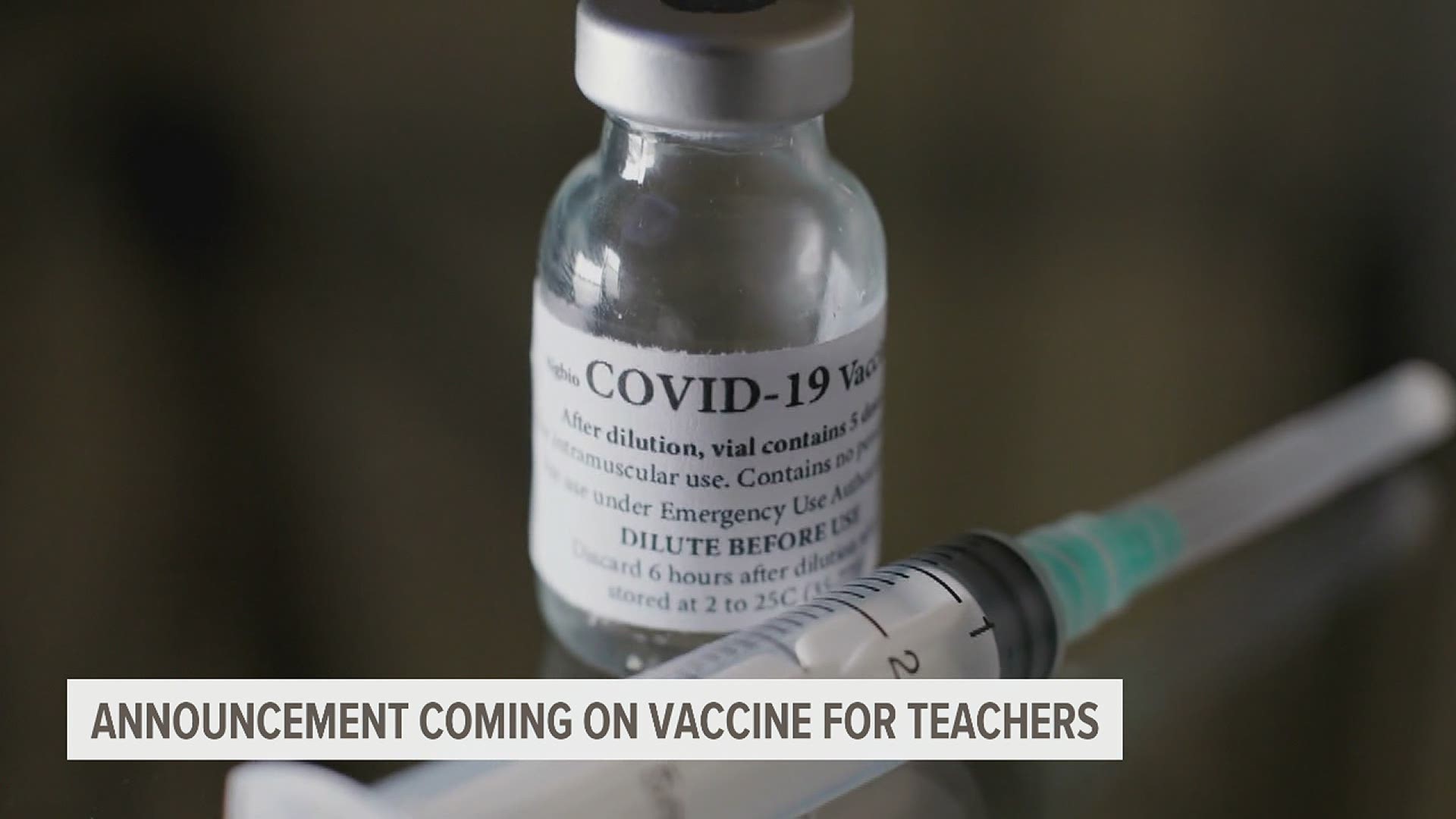 Governor Tom Wolf said the bipartisan COVID-19 task force is considering allowing teachers to get the Johnson & Johnson shot although they fall in phase 1b