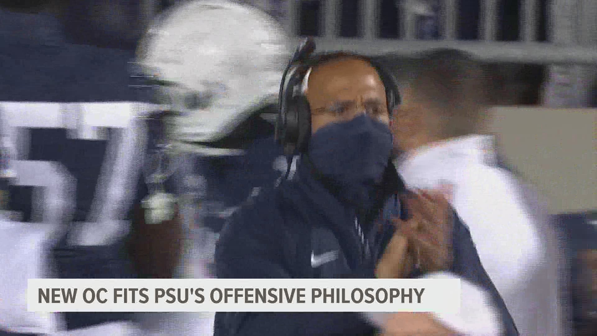 Penn State football coach James Franklin addressed the offensive coordinator change for the first time on Monday.