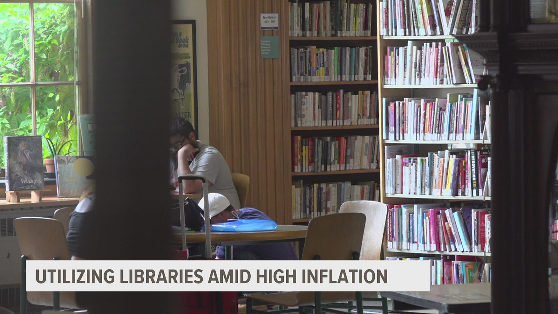 Lancaster Public Library says that more people are taking advantage of the resources libraries provide as they deal with high inflation.