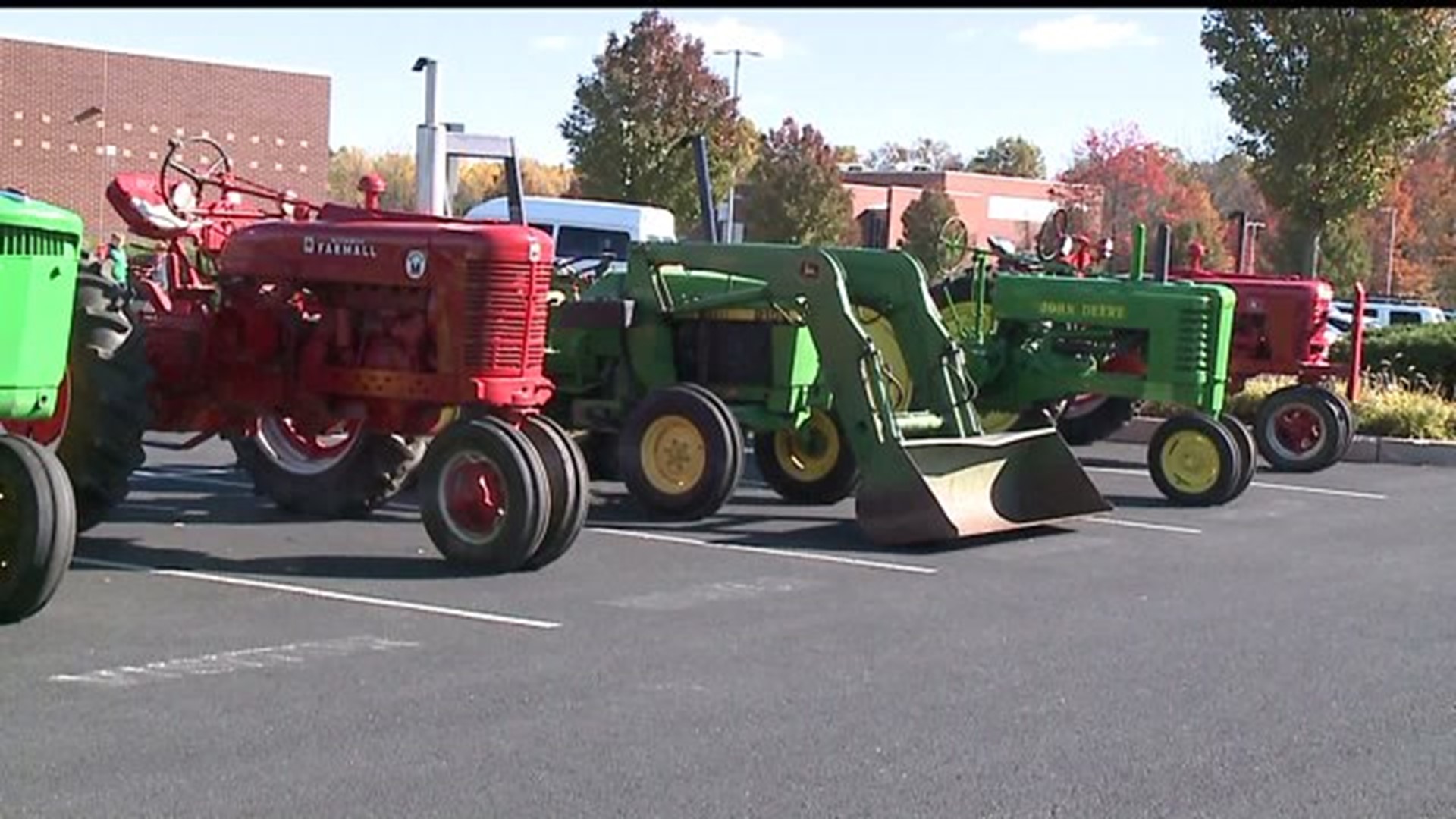 Students drive tractors to school in York County