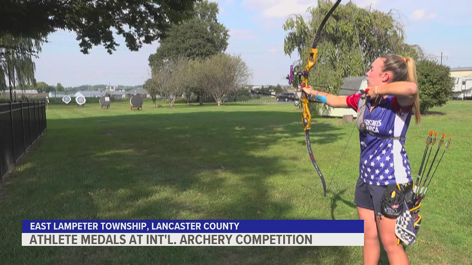 Casey Kaufhold, 17, of Lancaster County, won the silver medal at the Word Archery Championships in Yankton, South Dakota on Sept. 26.