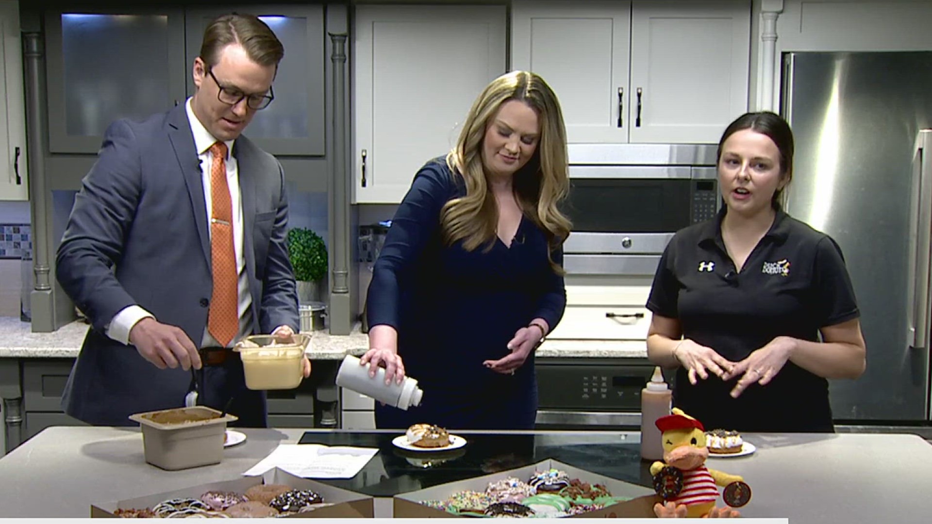Duck Donuts stopped by the FOX43 studio to introduce their new Barista Box, an assortment of donuts with coffee-flavored toppings. The item is available until May 28