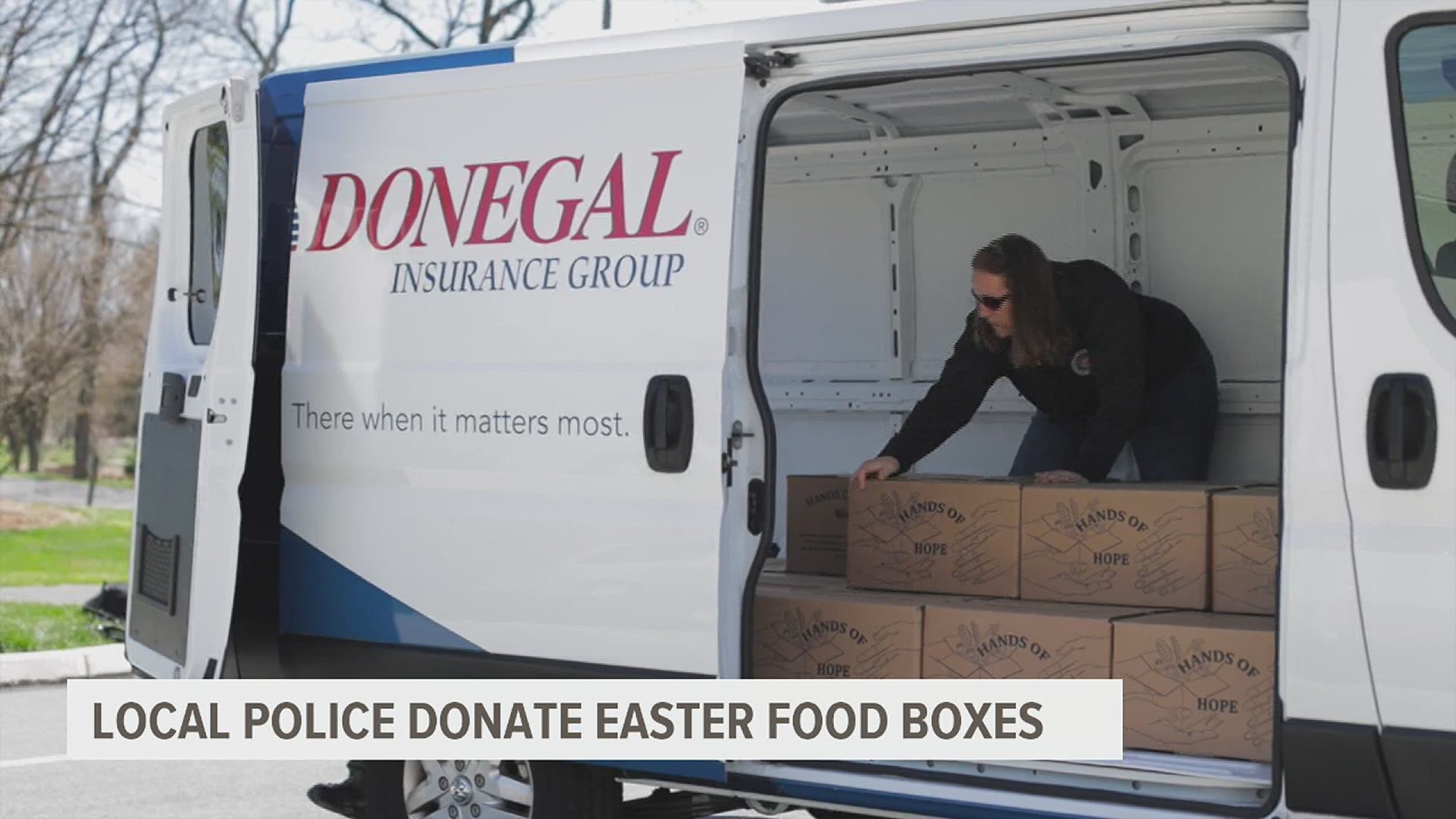 Local Police Donate Easter Food Boxes to Families in the area.