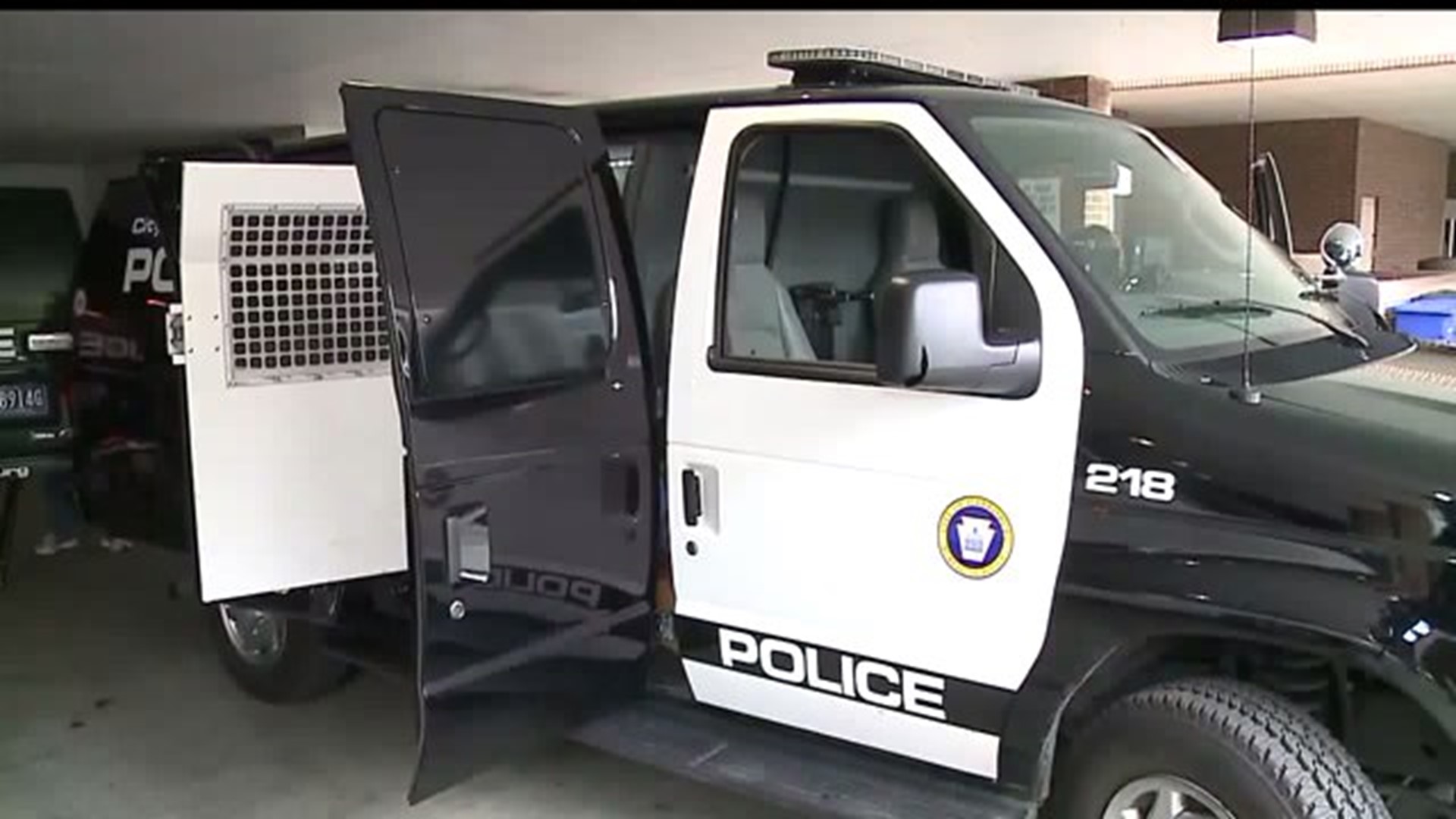An inside look at Harrisburg police transport van