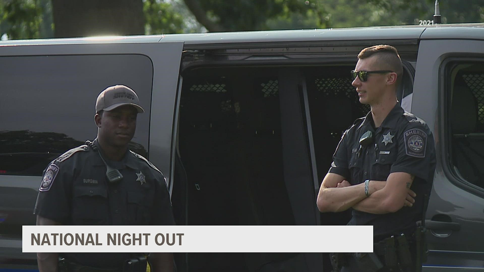 Police departments across the country will tonight be taking part in National Night Out, an annual community-building campaign held across the United States.