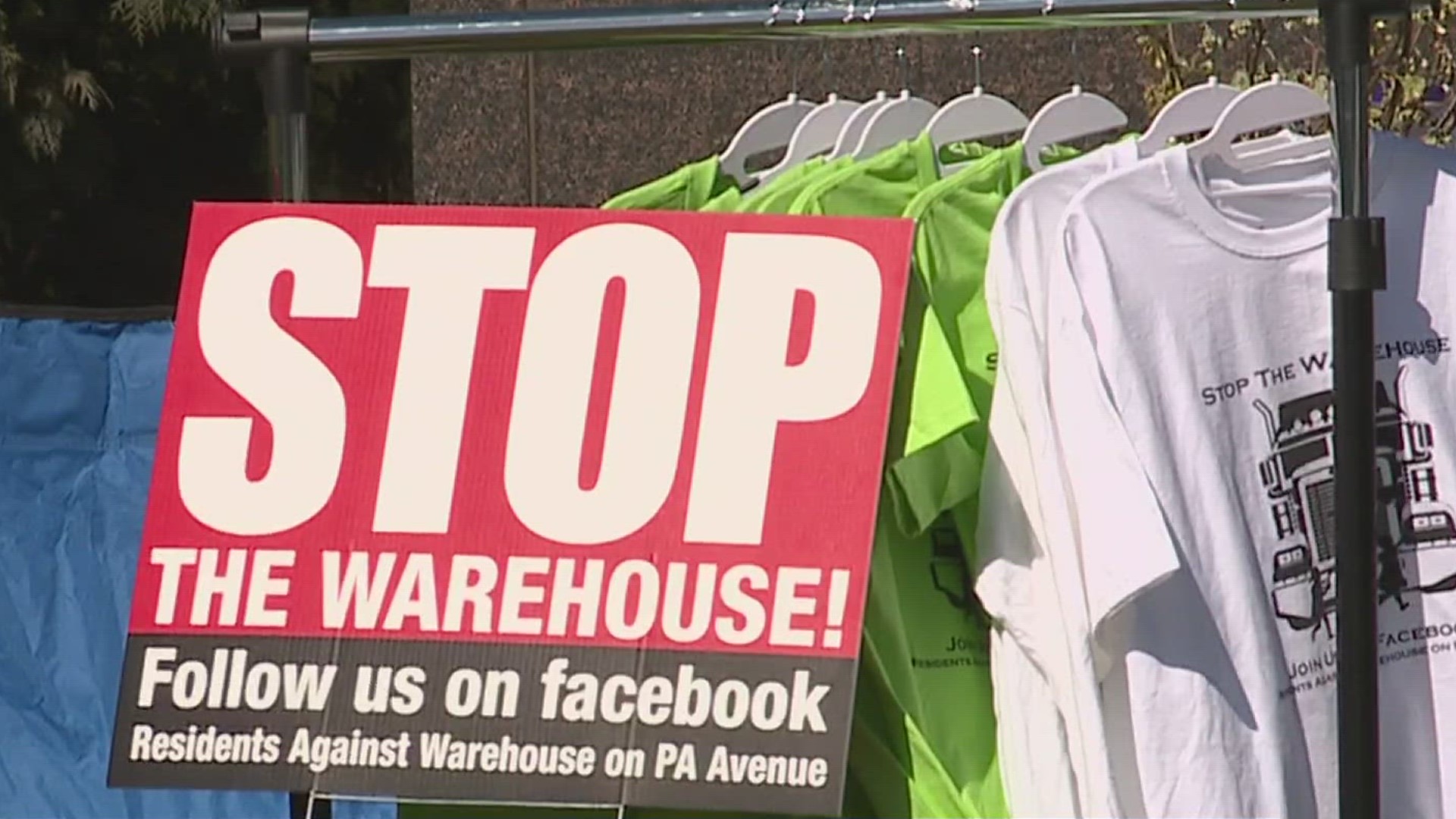 Groups of people continue to protest the construction of a warehouse that would be right next to the Prospect Hill Cemetery in York County.