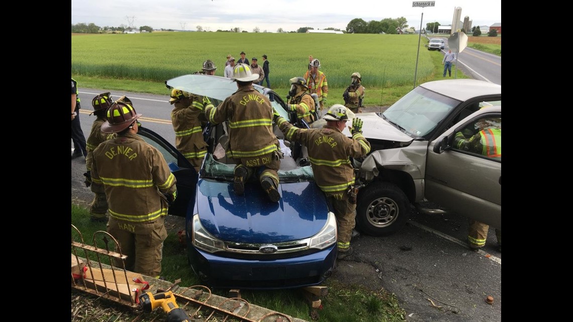 Twovehicle crash leaves one entrapped on Thursday afternoon