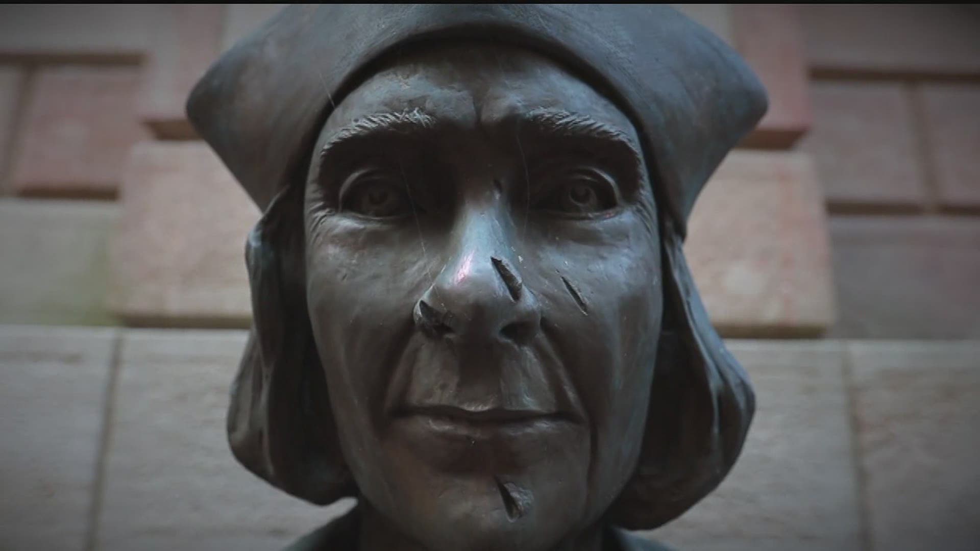 City Council members adopted a resolution to remove a Christopher Columbus bust, stating the 15th century explorer's values are not in line with that of the city's.