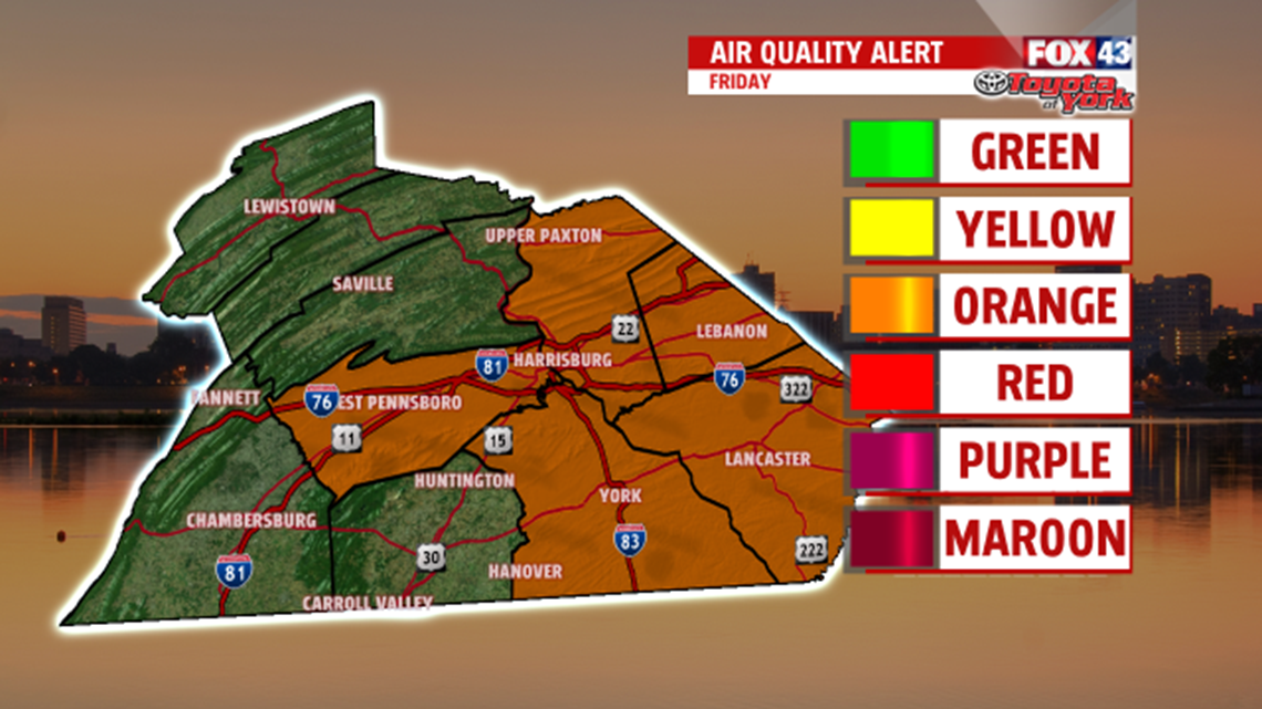 Code Orange Air Quality Action issued for Friday | fox43.com