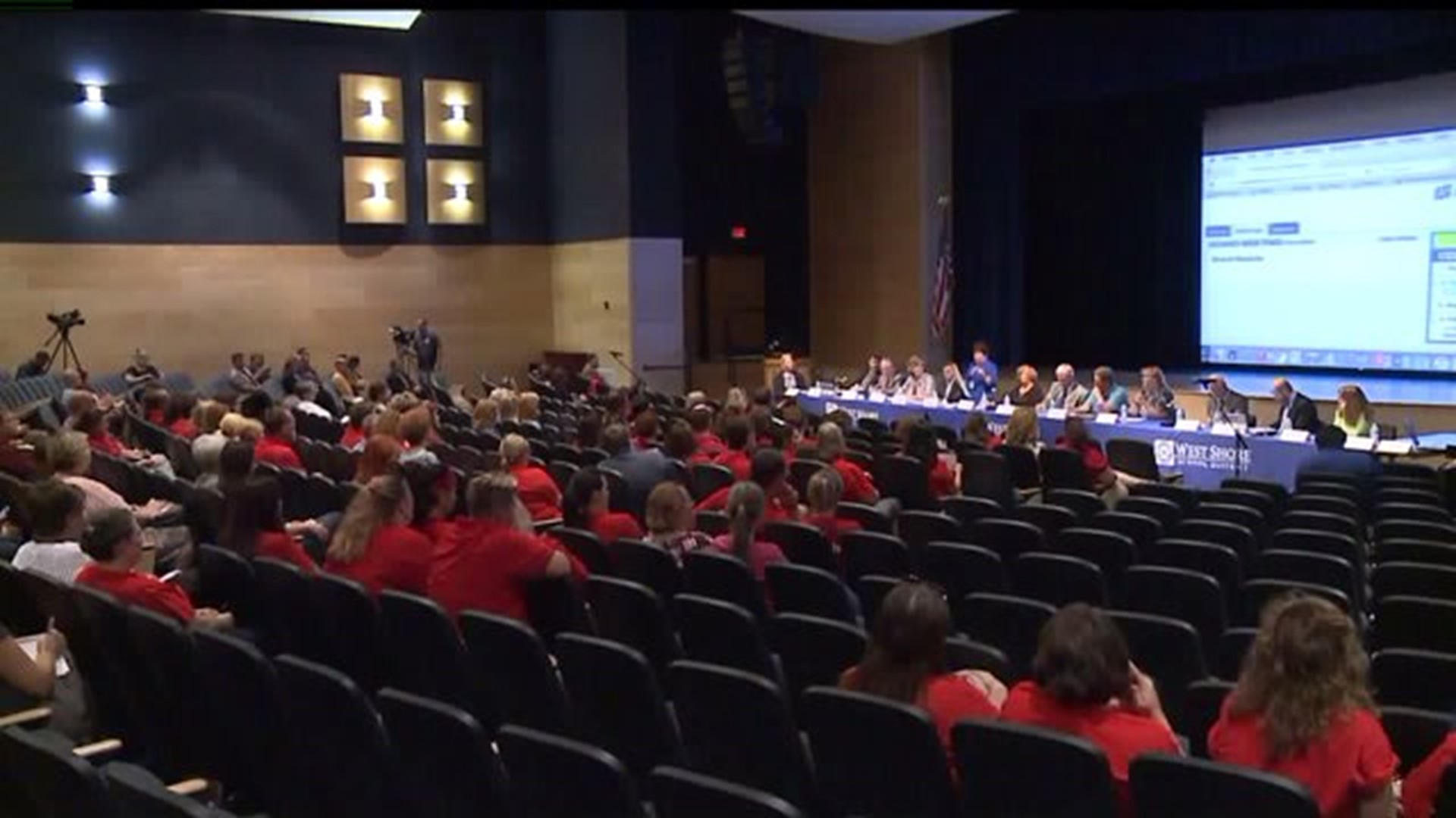West Shore teachers union protest lack of contract | fox43.com