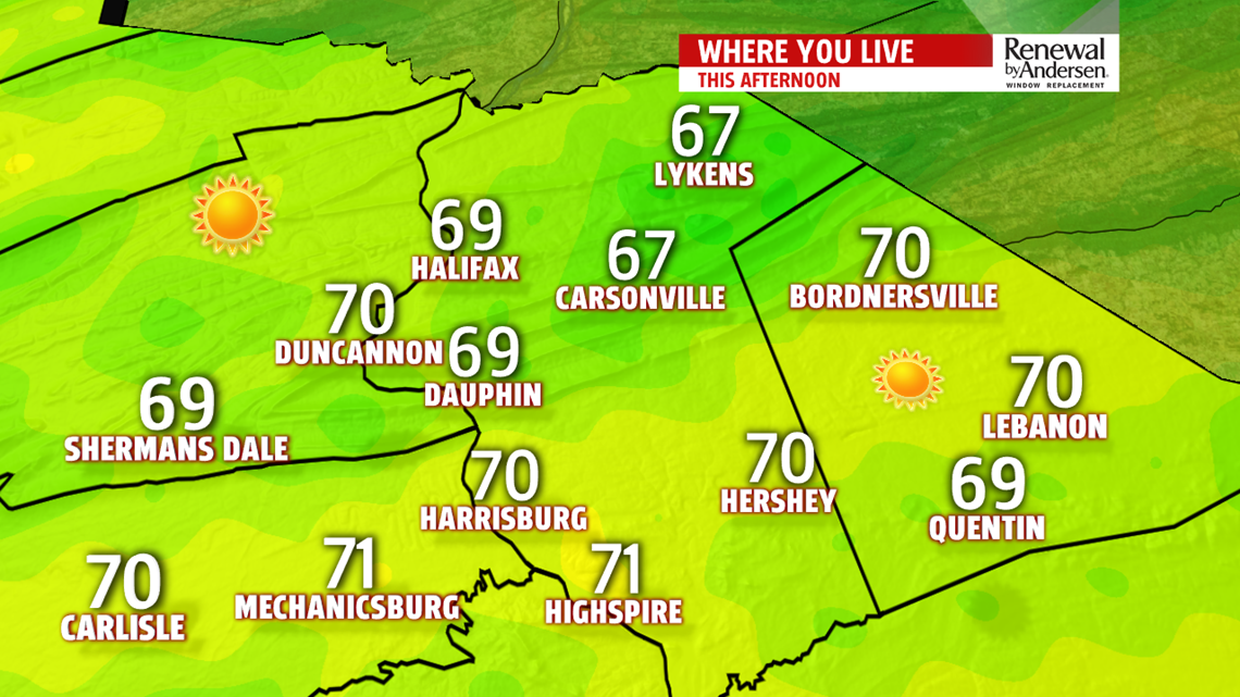 Plentiful sun Friday, then seasonal with a small shower chance for the ...