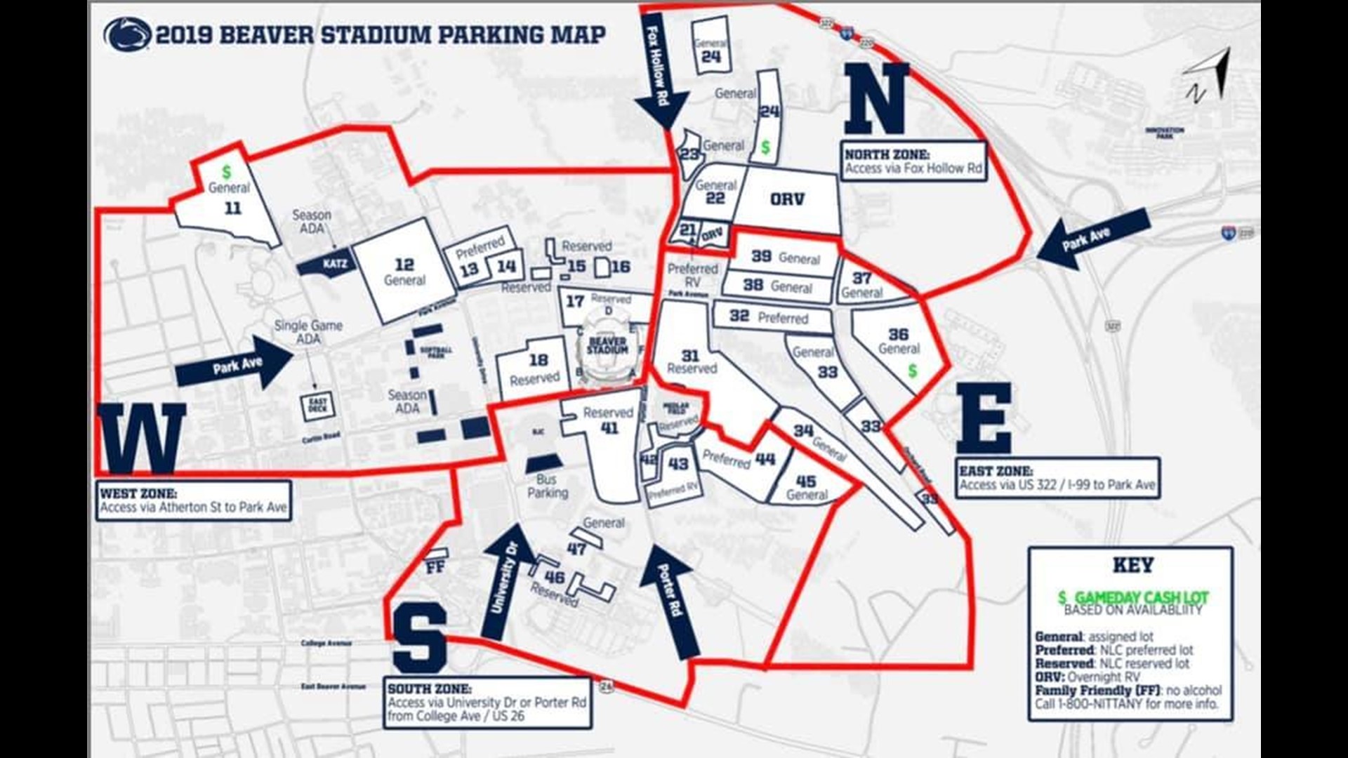 Penn State’s new parking policy faces first test this Saturday