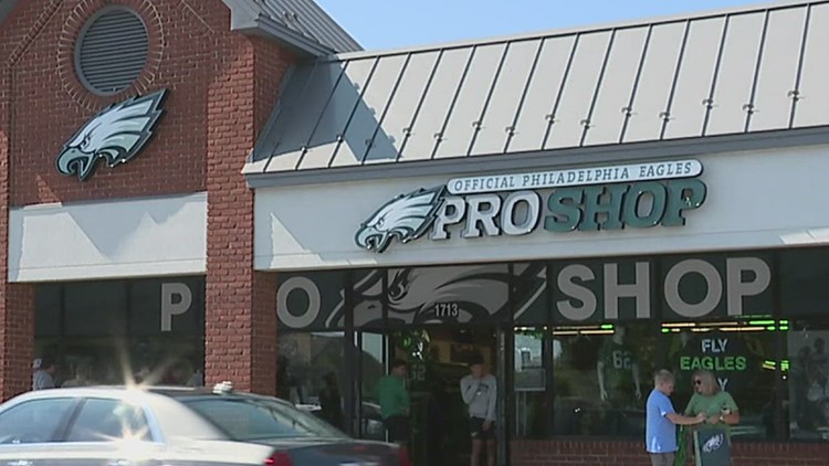 Lancaster County Philadelphia Eagles Pro Shop filled with fans for