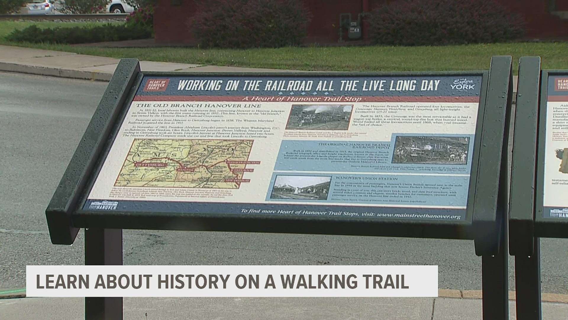 The trail captures the history of the area during the Civil War using markers along the path.