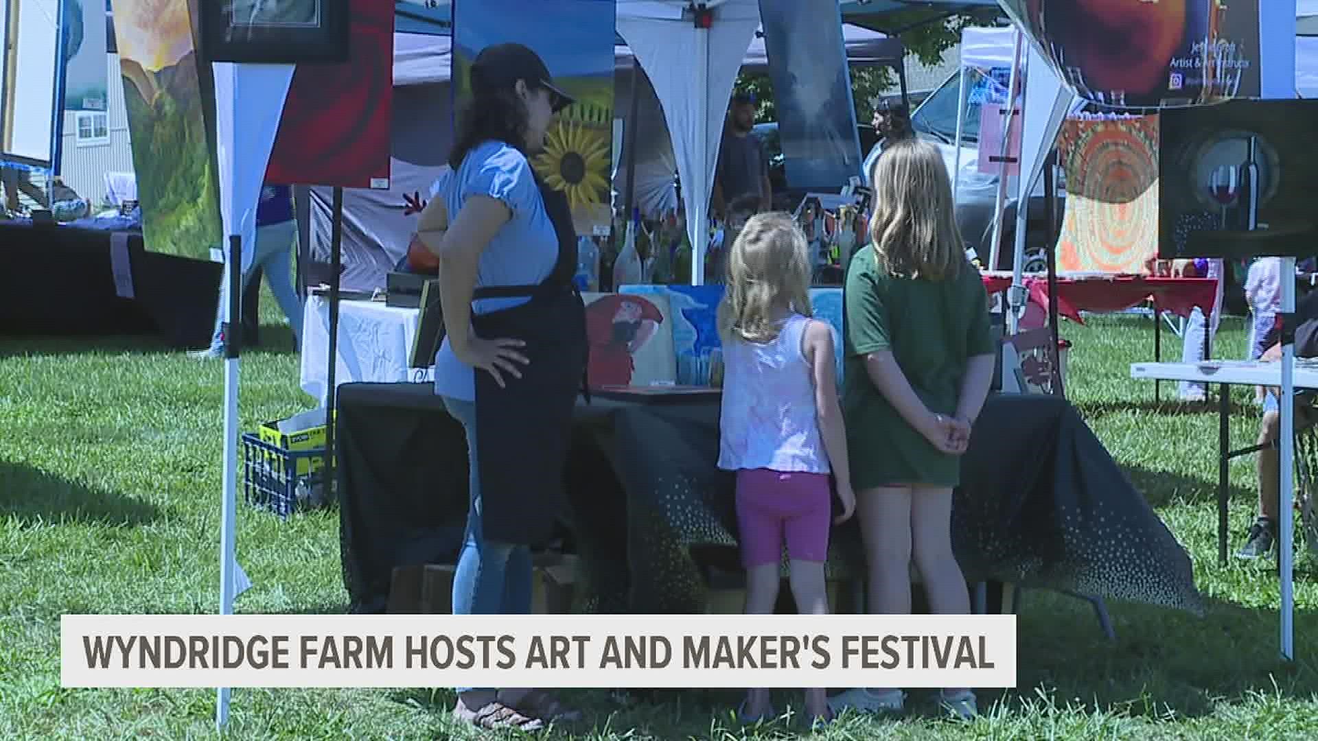 Local artists gathered at Wyndridge Farm on Aug. 14 to showcase and sell their work, enjoy music and run workshops.