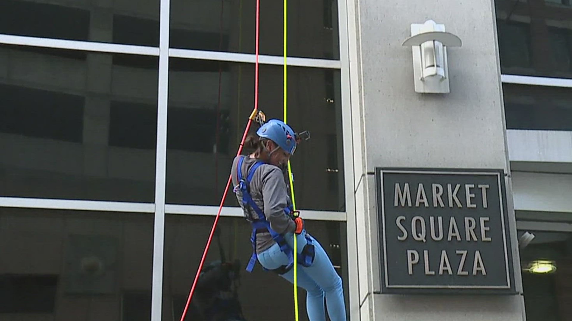 Thrill seekers are repelling down an 18-story Harrisburg building to raise money for Big Brothers Big Sisters of the Capital Region.