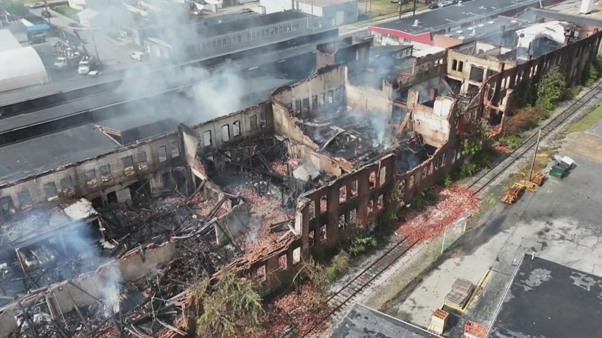 Investigators continue to look into what caused an overnight fire at an old warehouse on Elm and Albemarle Street in York.