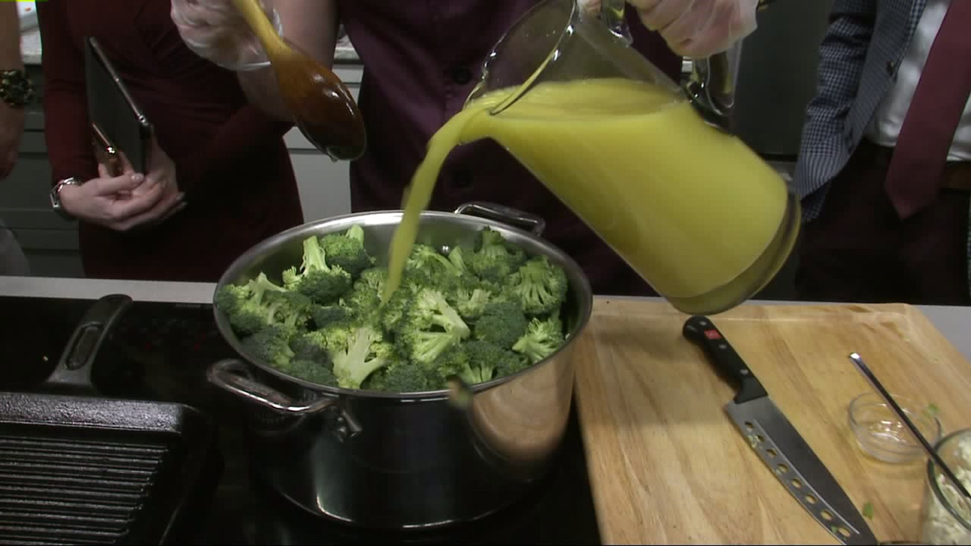 Creating Meatball Panini and Cream of Broccoli Soup