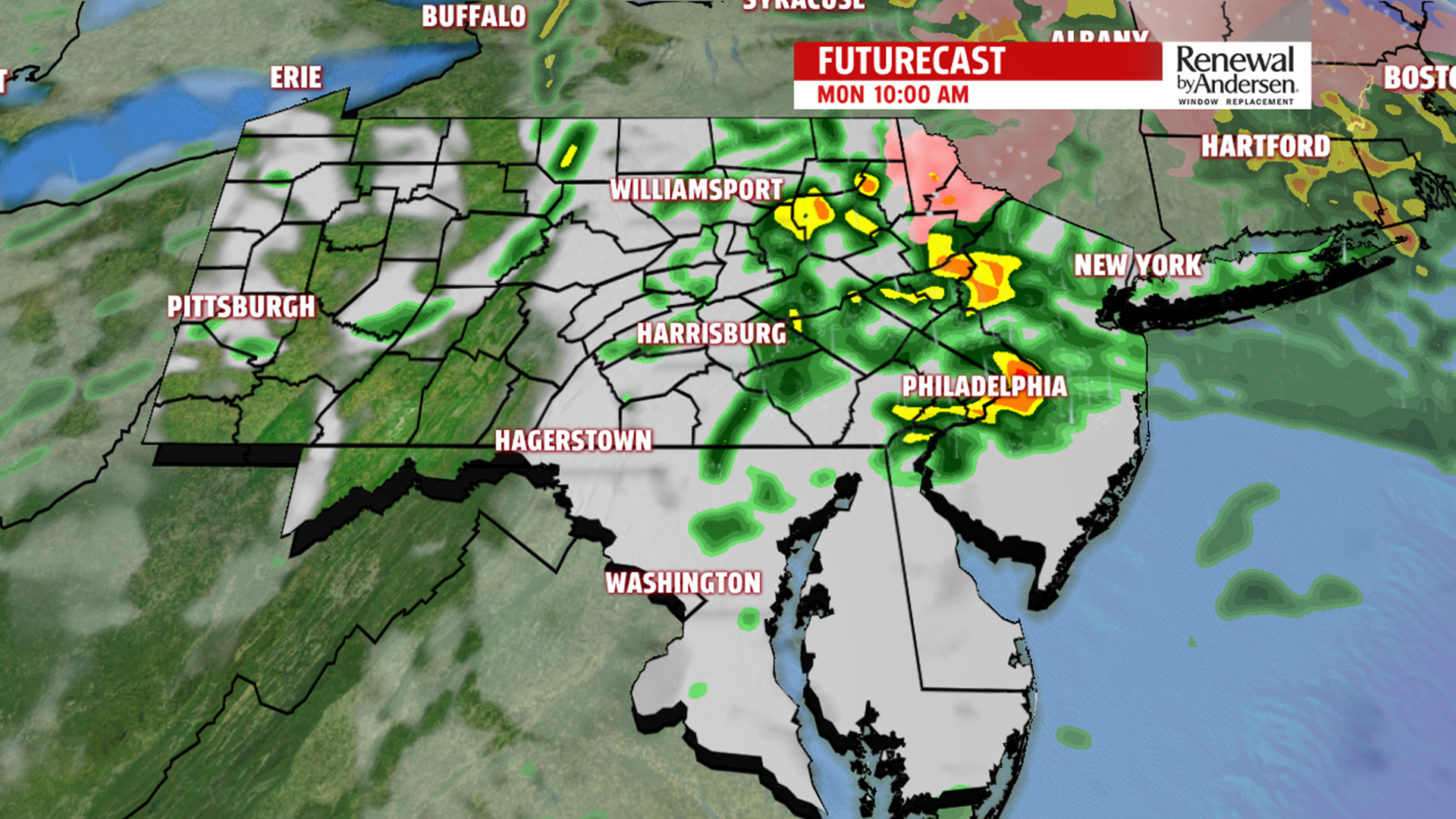 Monday morning showers, then drying out for the afternoon with mild ...