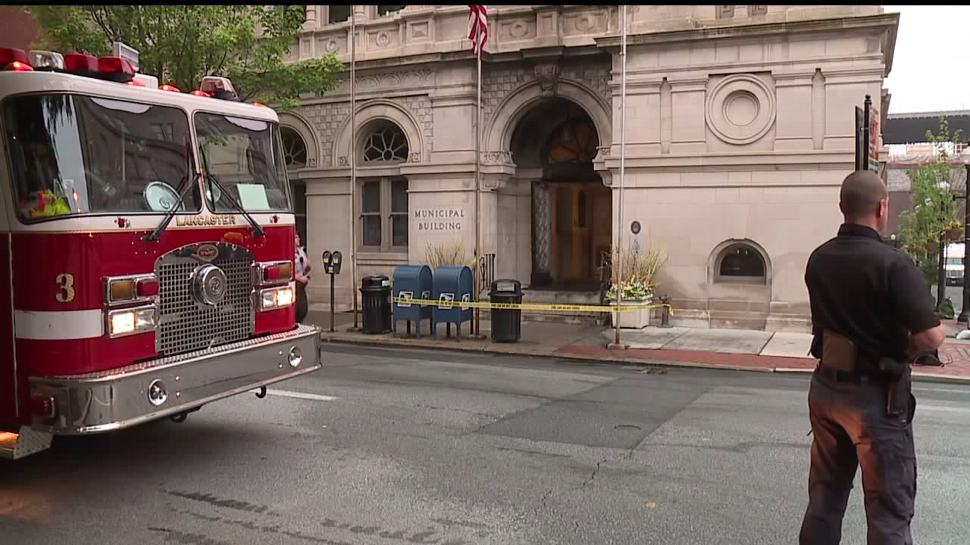 Officials investigating suspected arson outside Lancaster City Hall
