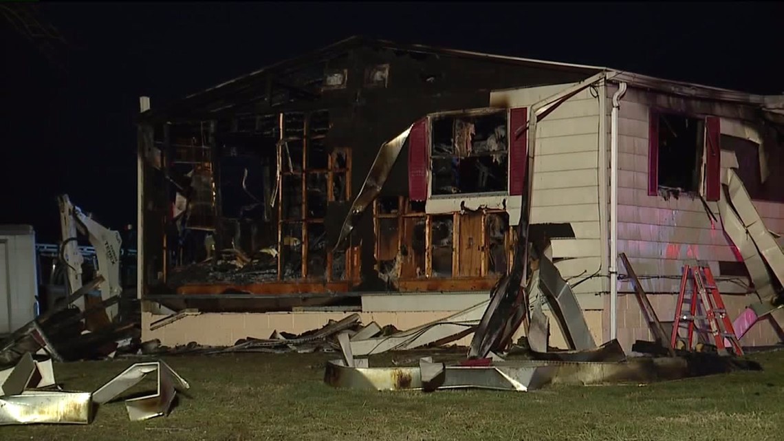 Dog dies after fire destroys Fairview Township mobile home | fox43.com