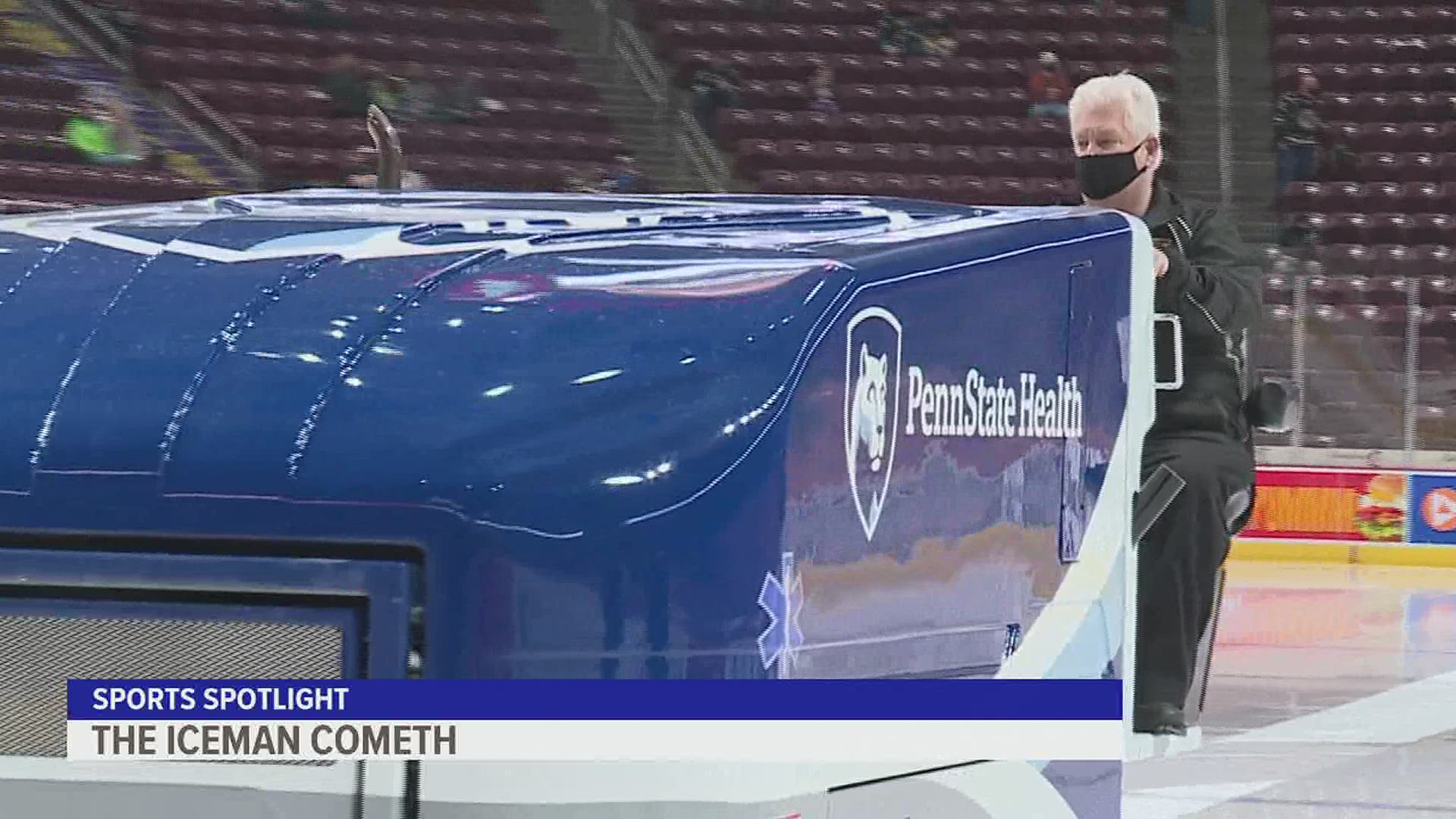 He's been recognized in Hawaii and Disney World, all because he drives the zamboni (or ice resurfacer) for the Hershey Bears.