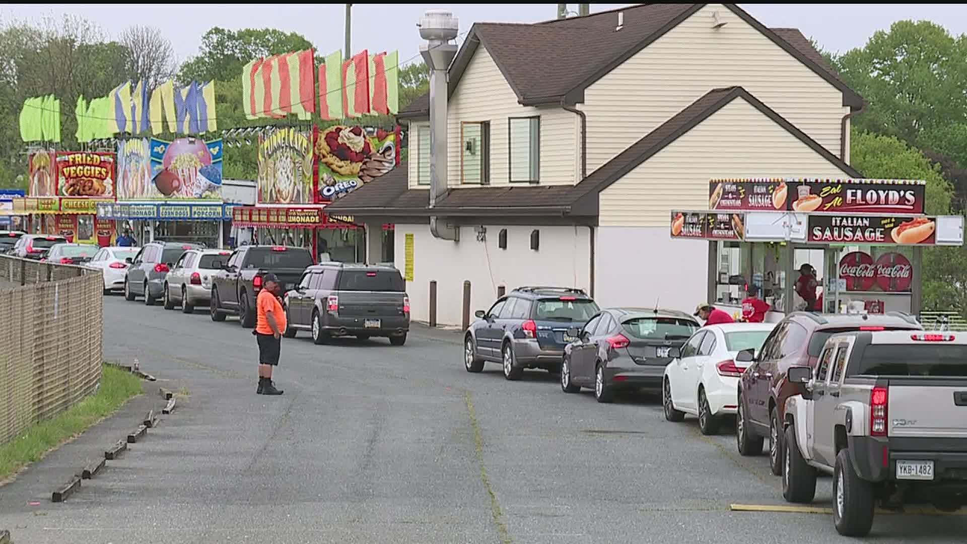The Lancaster county fire company turns it's annual carnival into a drive through event featuring food trucks.