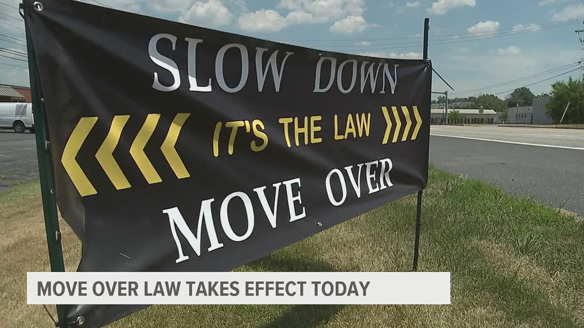 The law comes with harsher penalties if drivers don't move over or slow down when approaching emergency scenes or disabled vehicle.