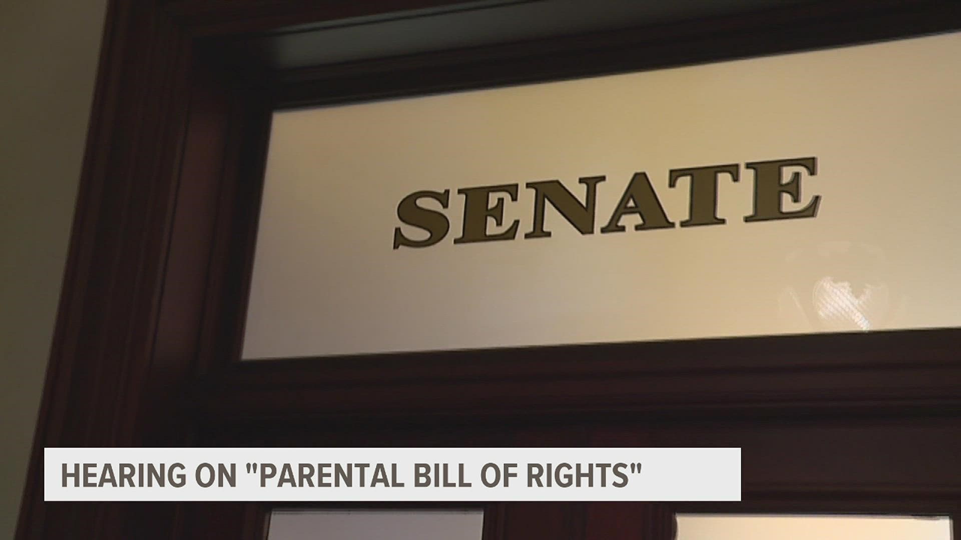 State lawmakers held a hearing on a proposed bill that could give parents more direct say in the content taught or allowed in schools.