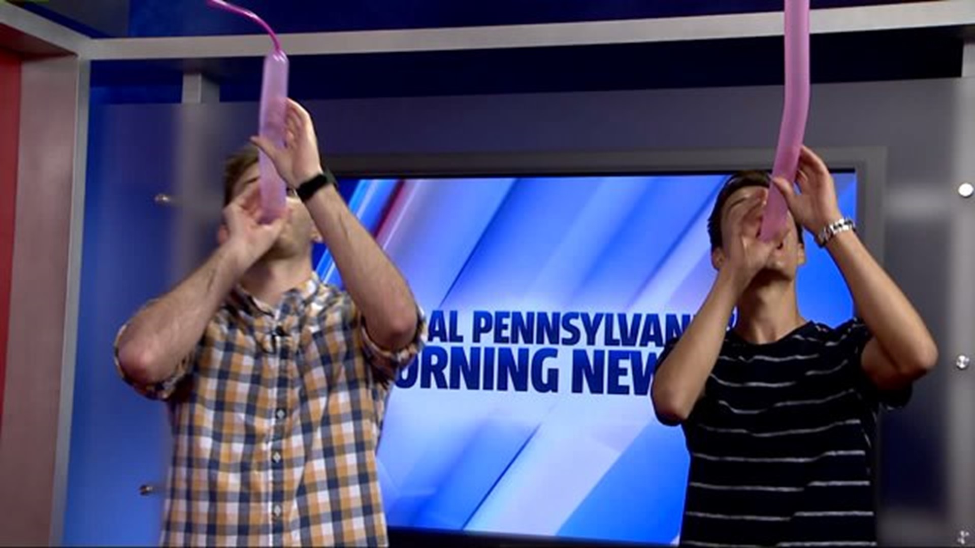 Swallowing a balloon on live television