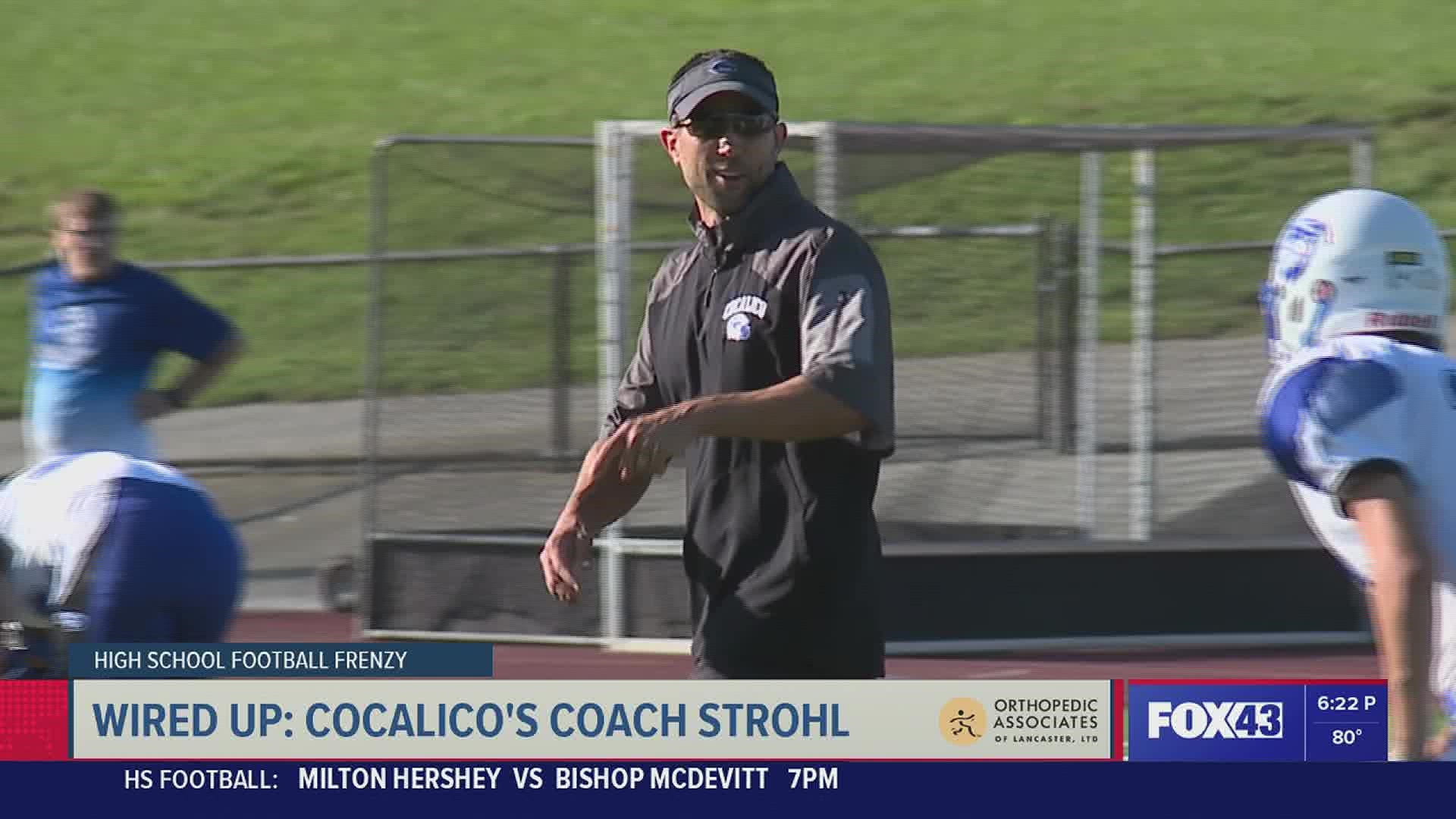 HSFF 'Wired Up' with Cocalico's coach Strohl.