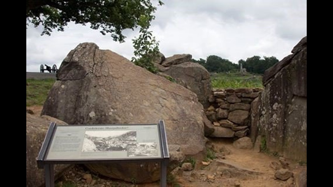 Devil's Den Then and Now - Gettysburg National Military Park (U.S.