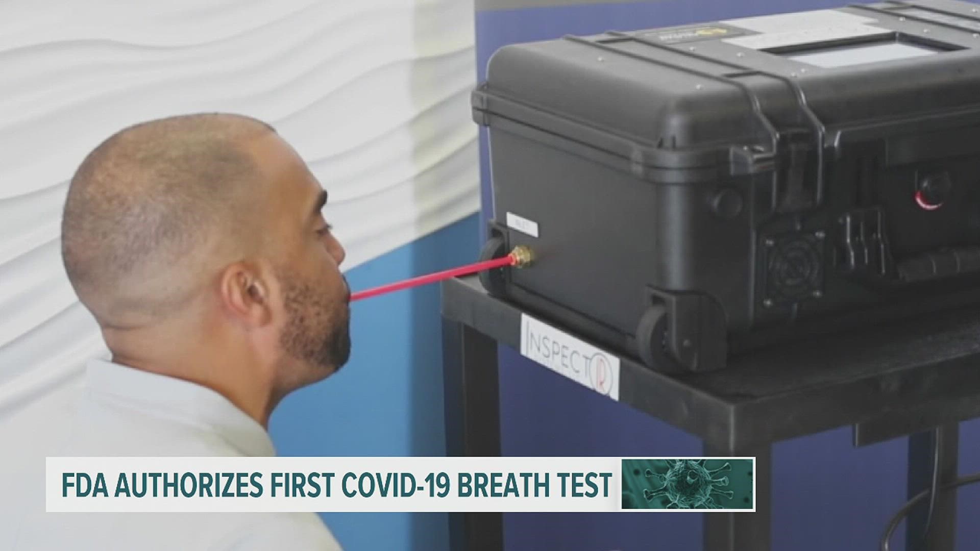 The FDA has granted emergency use authorization to a new COVID-19 test that can detect infections with only a sample of a patient's breath.