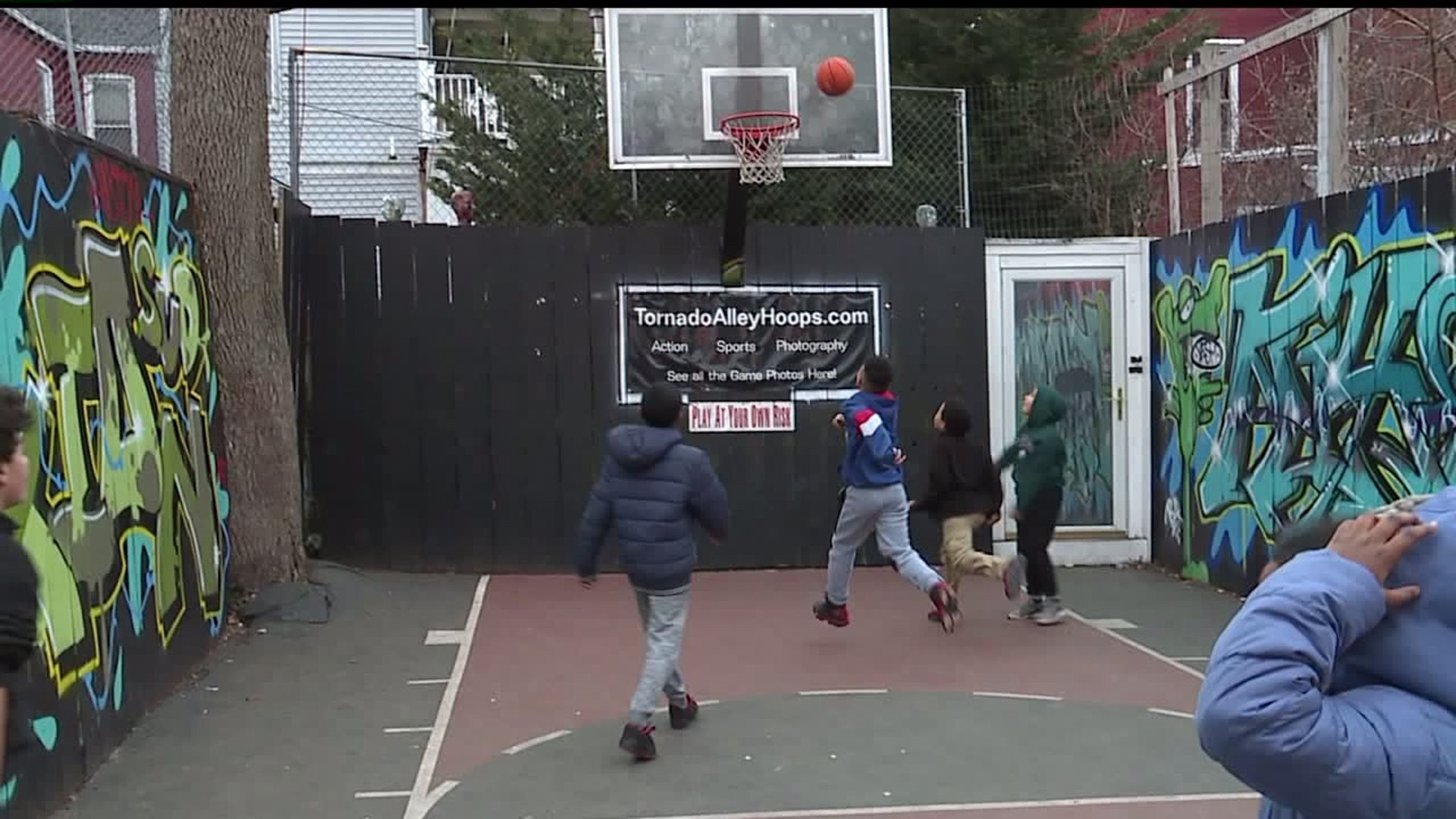 Lancaster backyard basketball court needs an assist from community