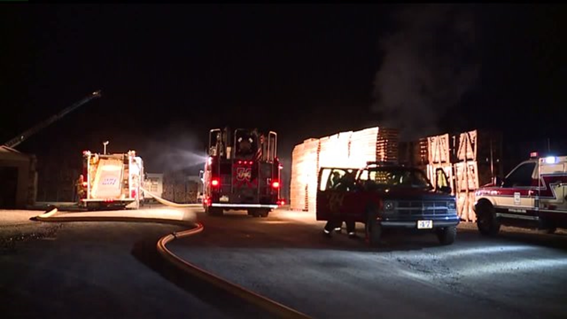 Fire rips through pallet business in Cumberland County