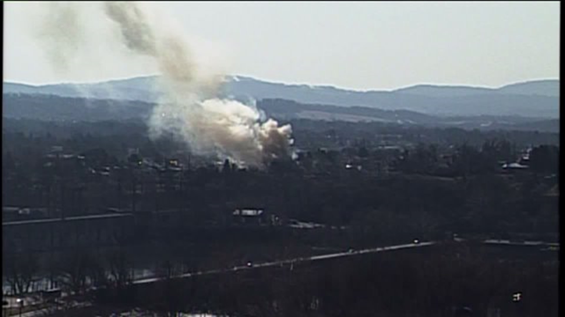 Lemoyne fire from the Harrisburg skycam