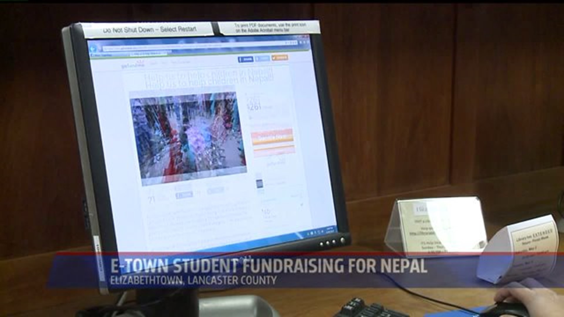 Elizabethtown Student Fundraising for Nepal