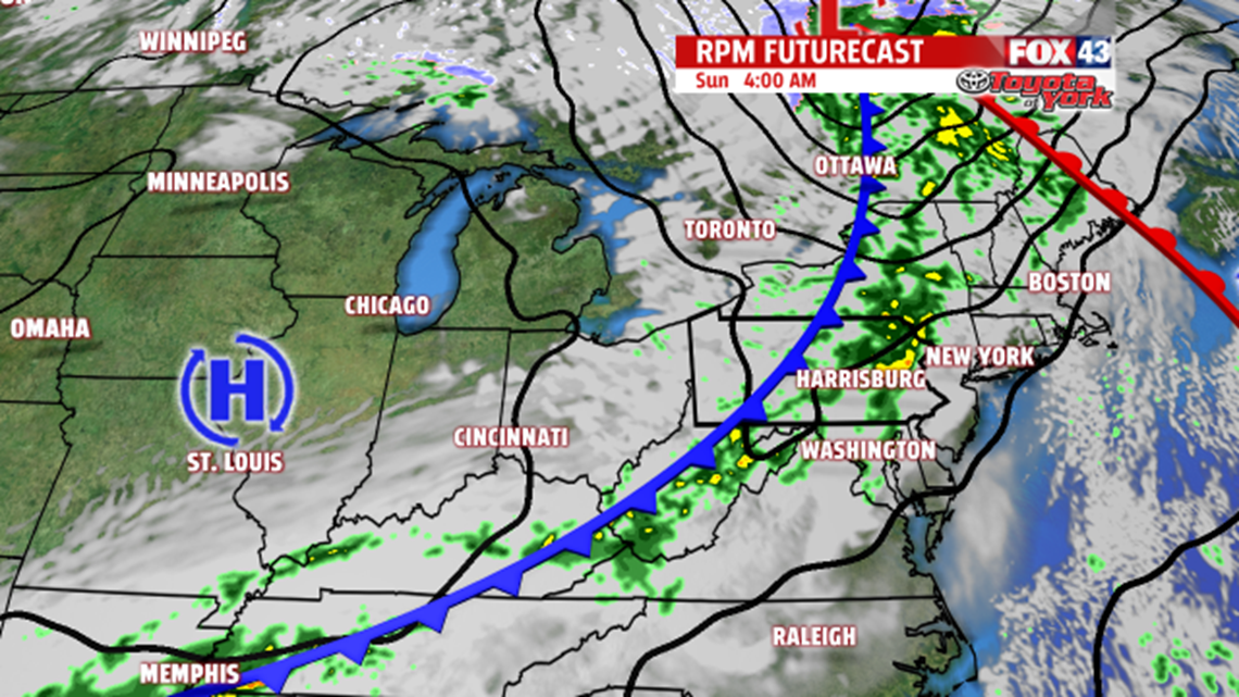 Cool fall weekend ahead with a shower chance | fox43.com