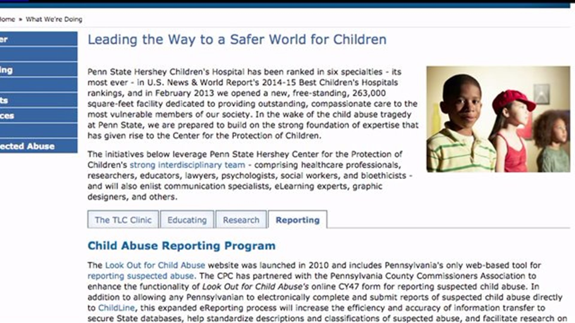 Reporting child abuse changes