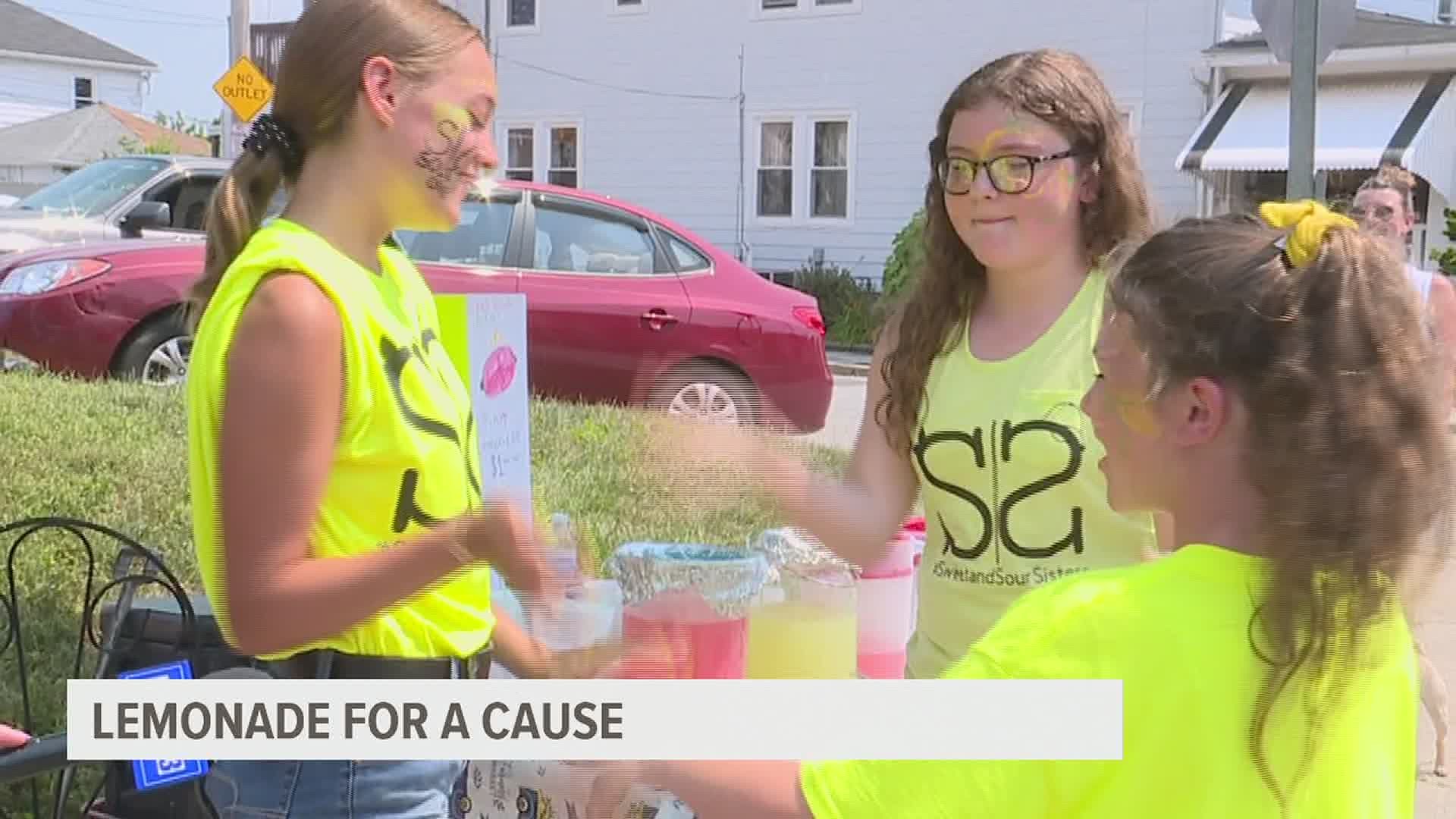Three girls from Red Lion, PA are raising money for a great cause with their lemonade stand.