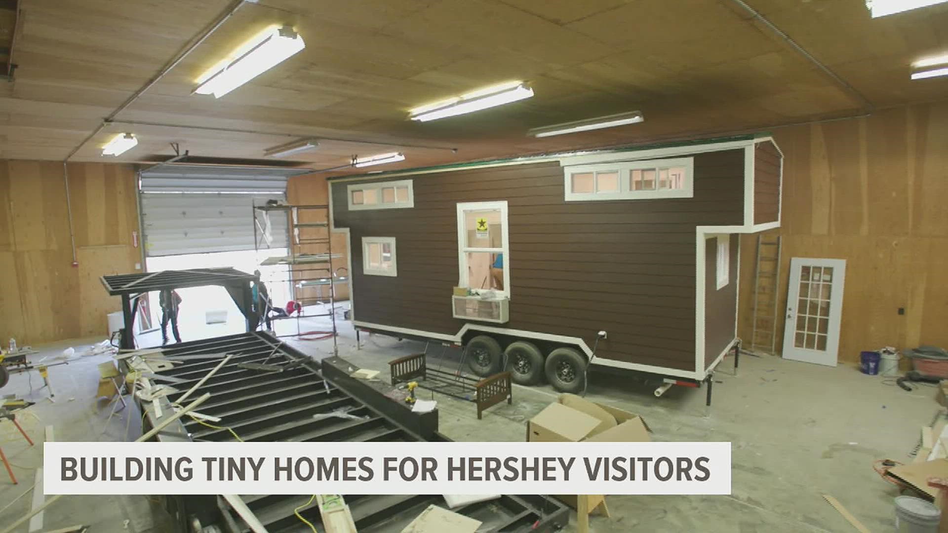 High school students building tiny homes for local campground visitors.