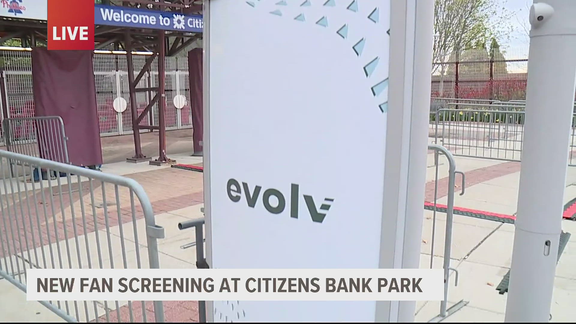 The team is using Evolv technology to allow fans to be screened while entering Citizens Bank Park without having to empty their pockets or bags.