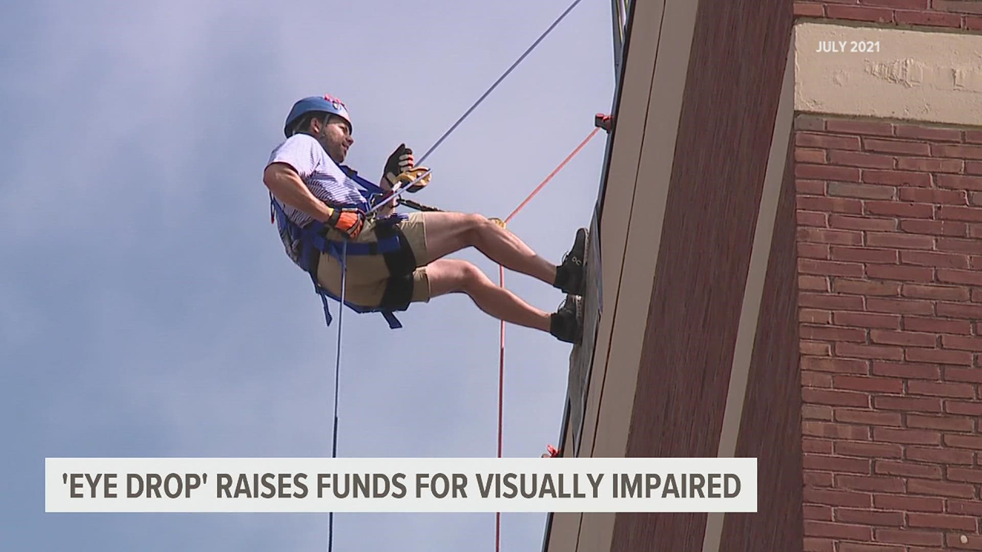 VisionCorps’ third annual Eye Drop event is bringing more than 80 people to rappel down a 10-story building in Lancaster on June 10.