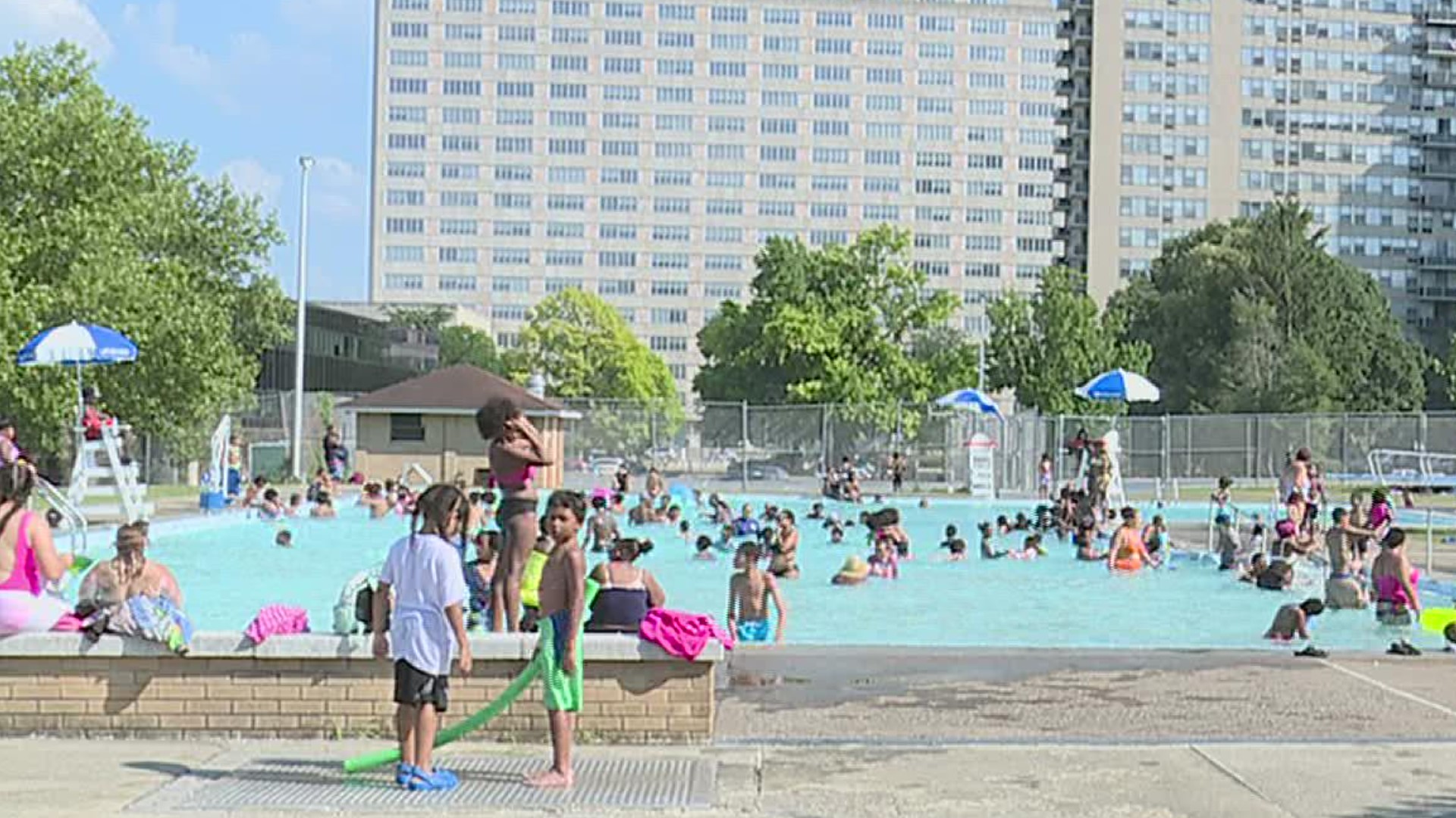 A number of people came out to the Jackson Lick Pool, located at 1201 N. 6th Street. The pool is open daily, Tuesday through Sunday, from 12 p.m. to 6 p.m.