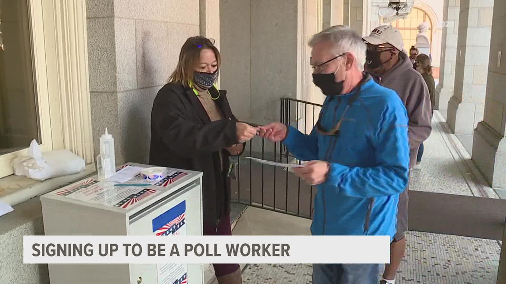 About 3,000 people have signed up statewide to be poll workers, according to the Department of State. Pennsylvania needs about 50,000 poll workers.