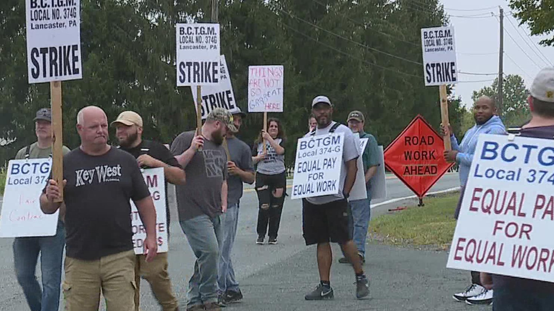 Some workers at the plant in Landisville went on strike on Tuesday.
