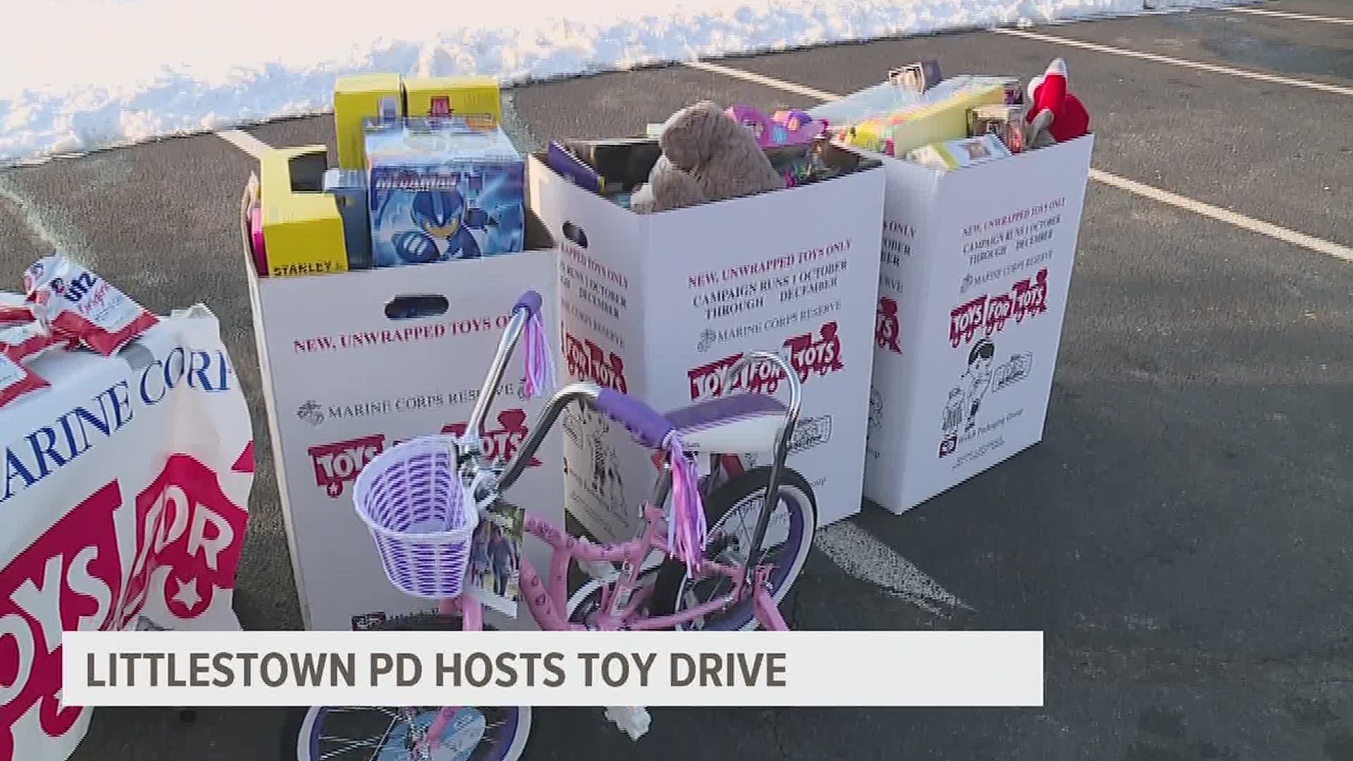 Over 600 toys were collected for military families.